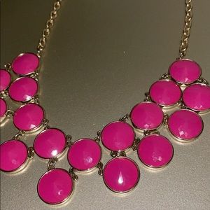 Statement Necklace Pink & Gold